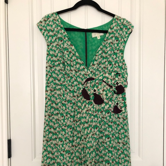Anthropologie Cap Sleeve Faux Wrap Dress - Picture 2 of 4